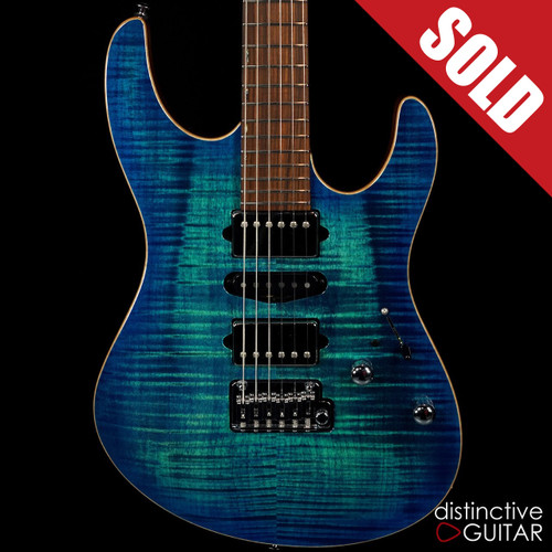 Suhr Modern Custom Aqua Blue Burst Flame Top JS7F8W